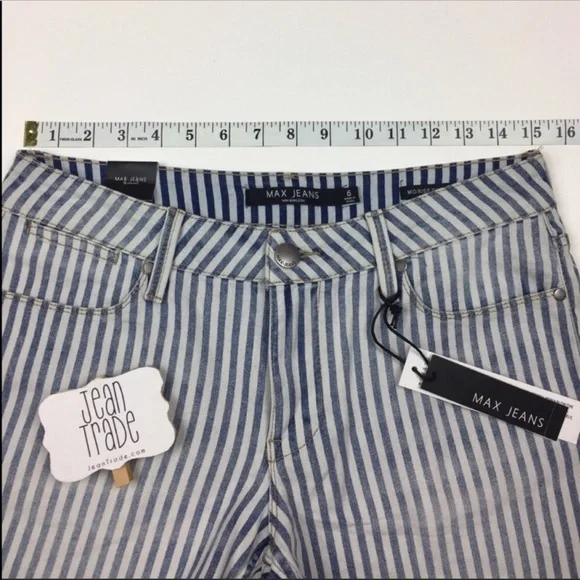 NWT MAX jeans Jailbird Strip Shorts - Picture 3 of 8